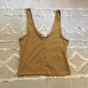 Billabong Button-Up Ribbed Tank Top